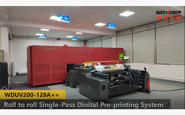 WDUV200-128A++ Roll to Roll Digital Pre-printer